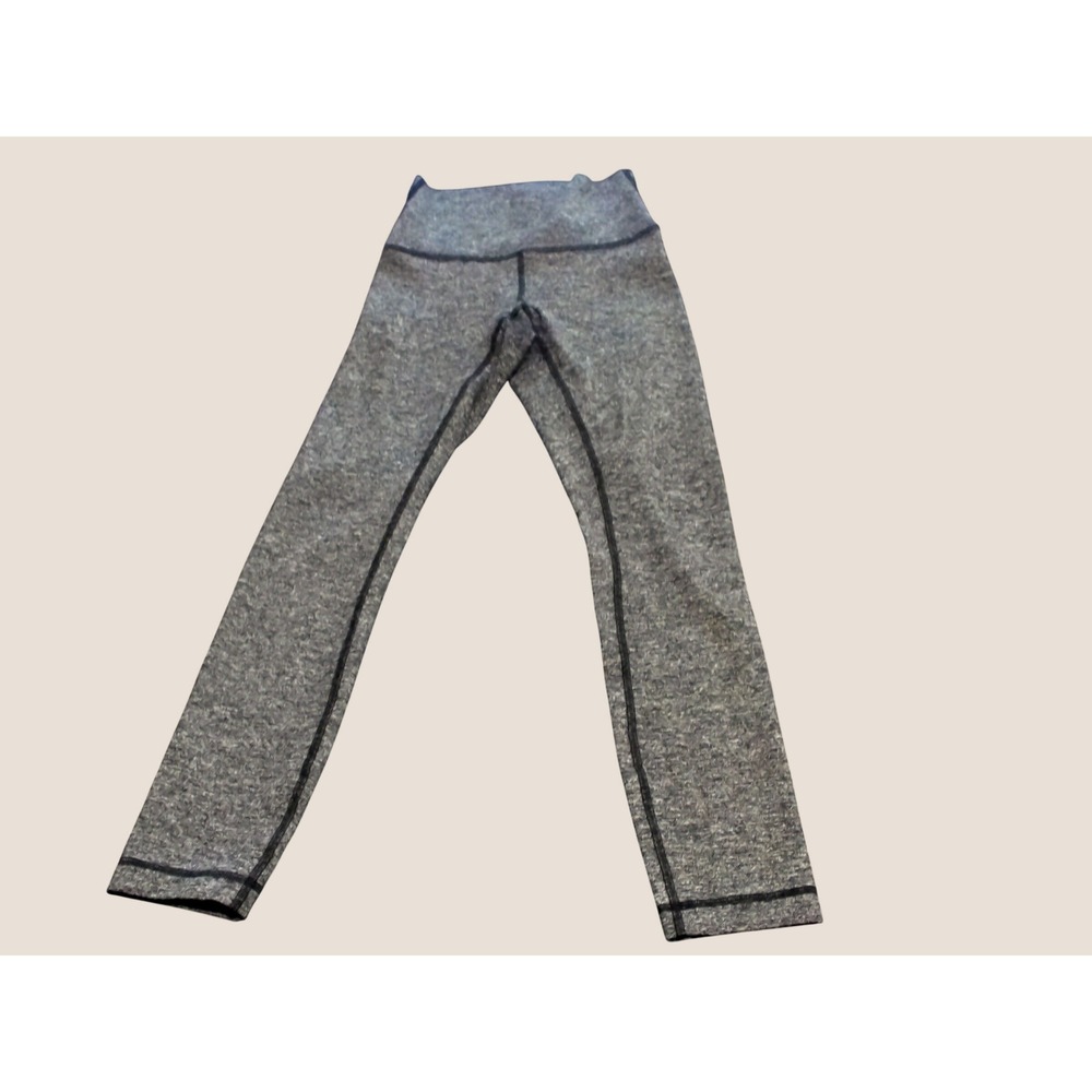 Lululemon High Rise Leggings Grey Space Dye Heathered Yoga‎ Pants  size 2
